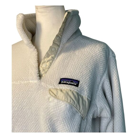 Patagonia Re-Tool Half-Snap Pullover Fleece Jacket Raw Linen White X-Dye M - Picture 2 of 9